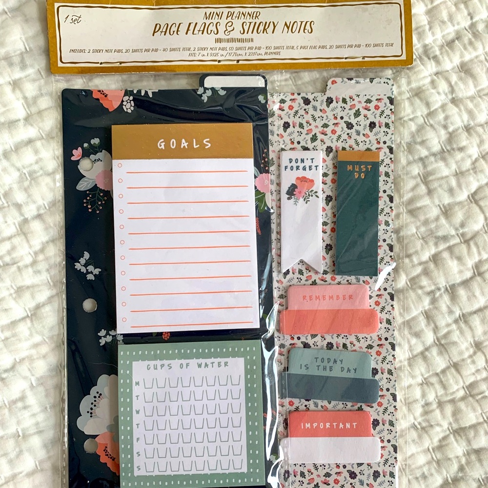 Mini Planning Page Flags & Sticky Notes